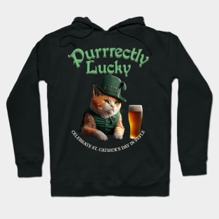 St Patrick's day lucky cat Hoodie